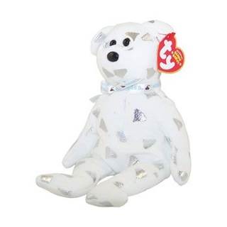 Squeaky (Ty Attic Treasure)  No Bow  White Feet White Paw White Ears