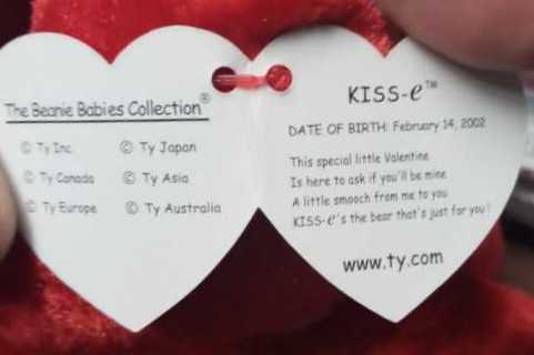 Kiss-e the Valentine Bear 🐻 L  plush collectible - Main Image 3