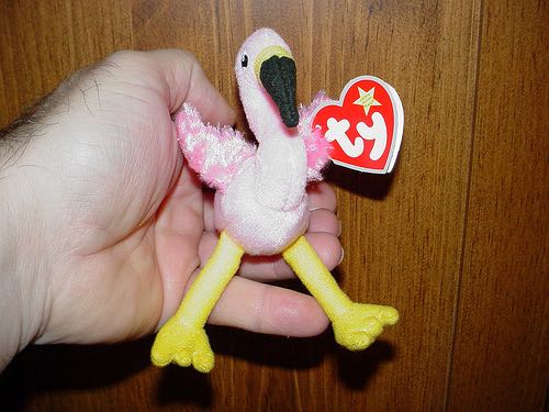 Splits the Flamingo (Teenie Beanie)  plush collectible - Main Image 2