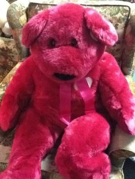 Ty Beanie Buddy - Jumbo Valentina The Bear  plush collectible [Barcode 008421090501] - Main Image 1
