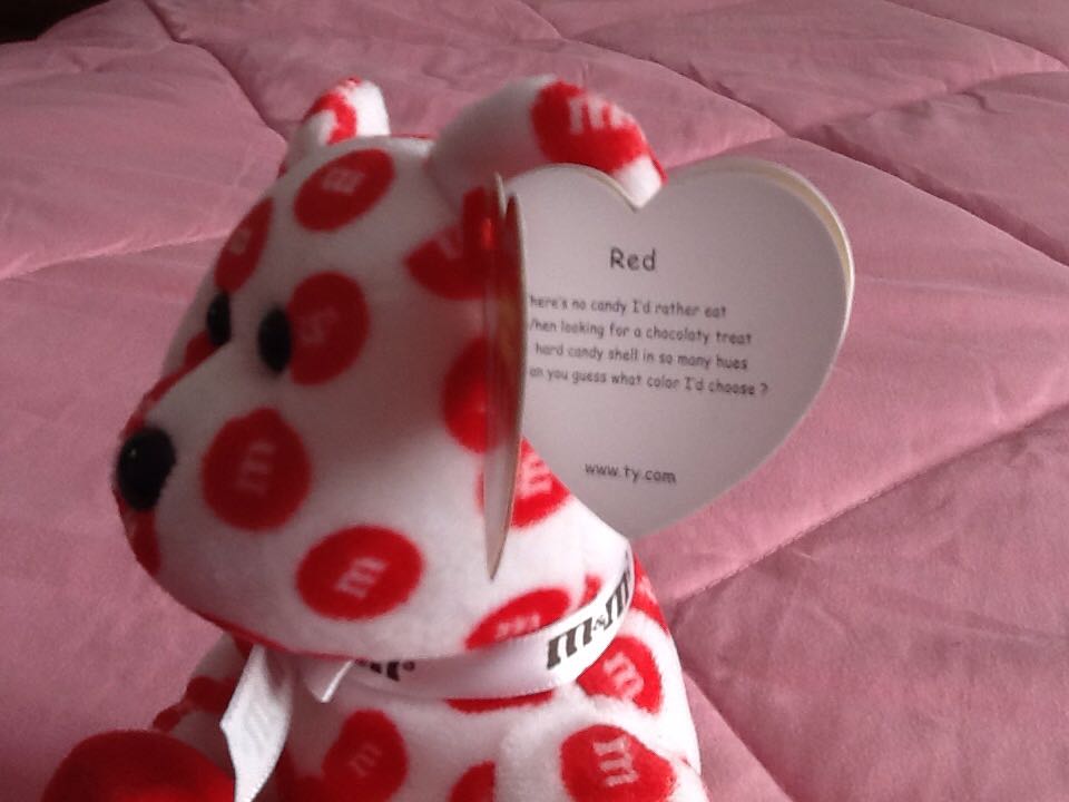 M&M Red Bear  plush collectible - Main Image 2