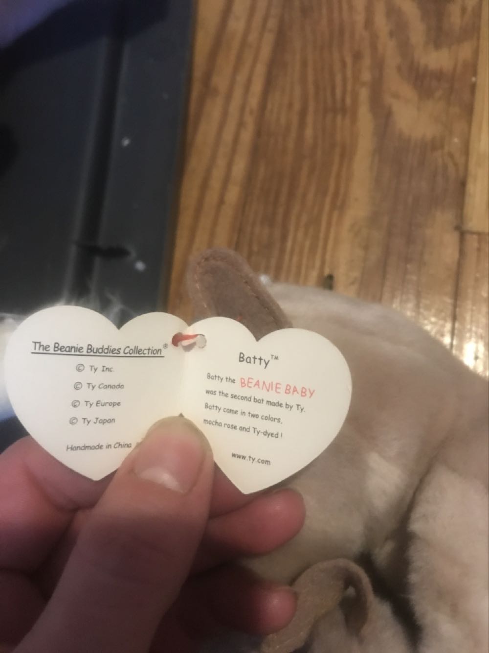 Batty The Beanie Buddy  (United States) plush collectible [Barcode 008421093793] - Main Image 3