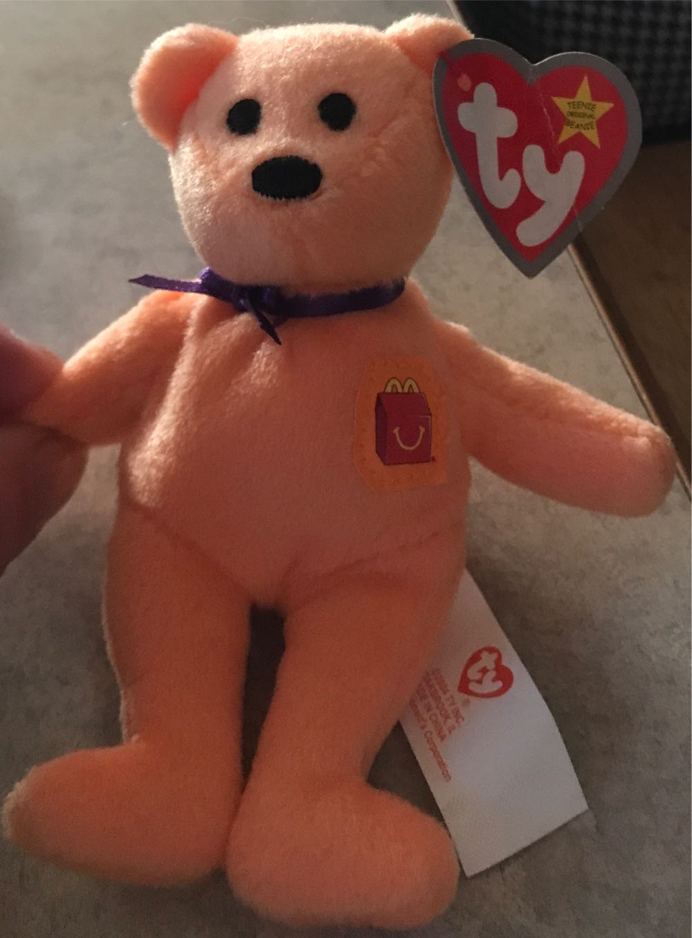 Happy Meal the Bear - Teenie Beanie  plush collectible - Main Image 2