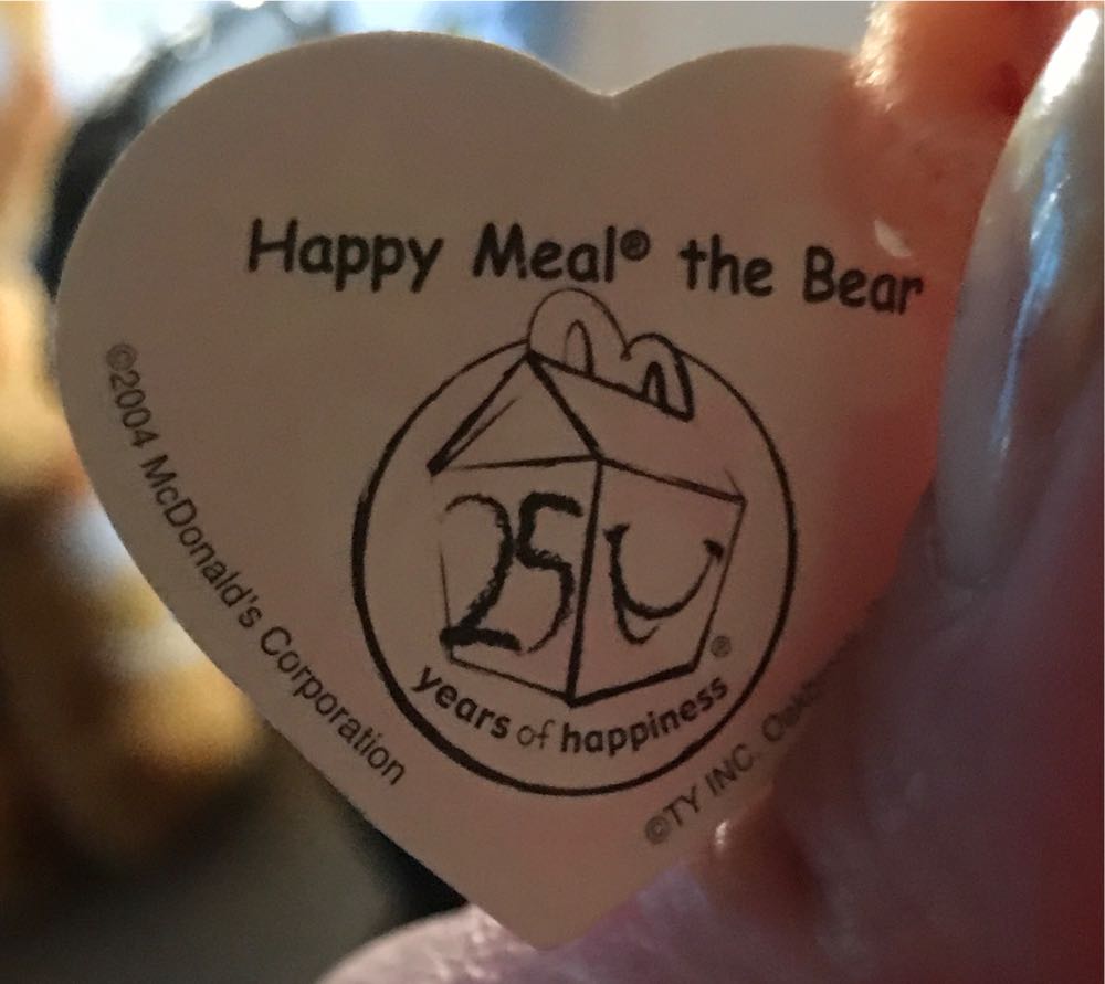 Happy Meal the Bear - Teenie Beanie  plush collectible - Main Image 3