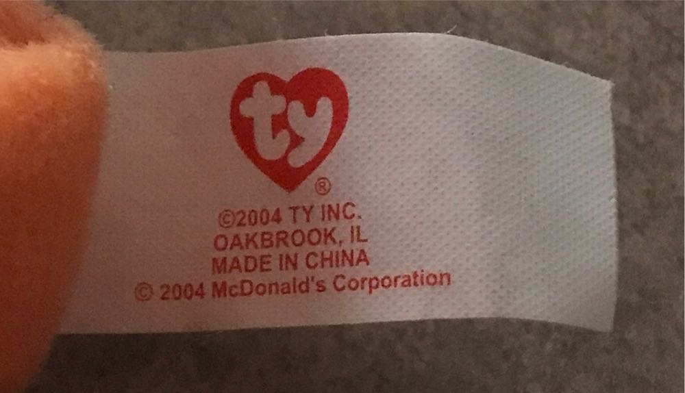 Happy Meal the Bear - Teenie Beanie  plush collectible - Main Image 4