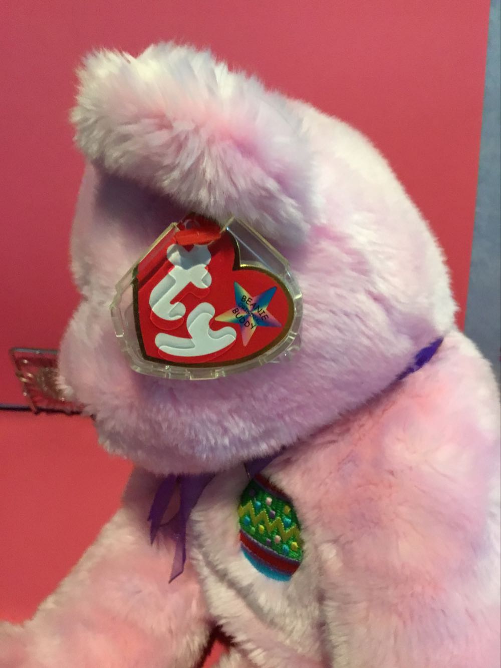Eggs The Pink  🐻  Bear (Beanie Buddy). L  plush collectible [Barcode 008421094479] - Main Image 2