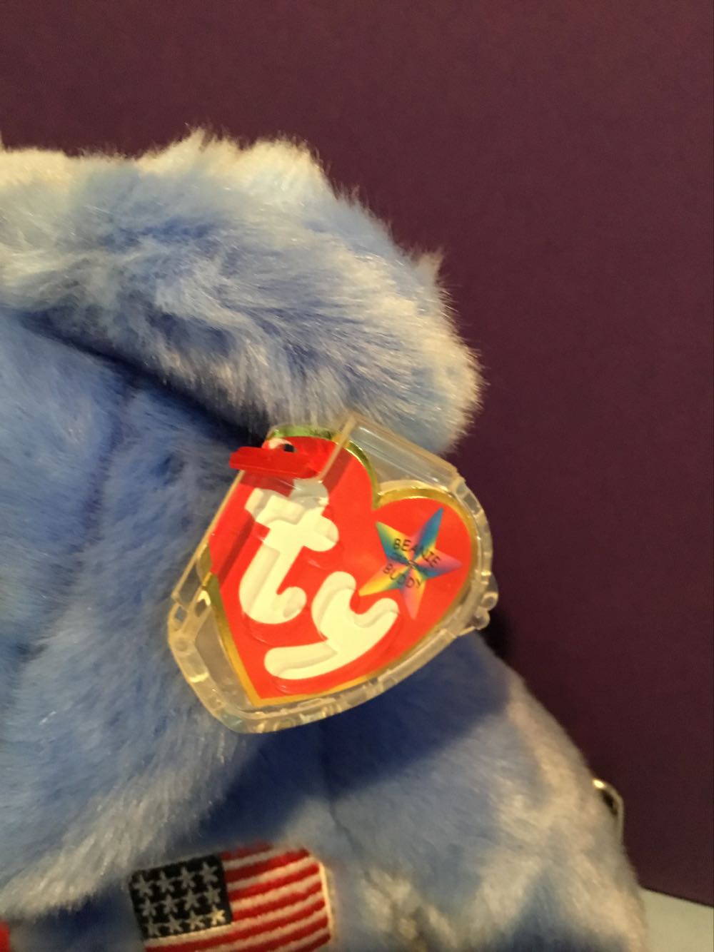 America Blue Beanie Buddy  (United States) plush collectible [Barcode 008421094691] - Main Image 2