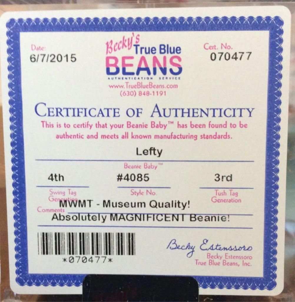 Lefty  plush collectible - Main Image 2