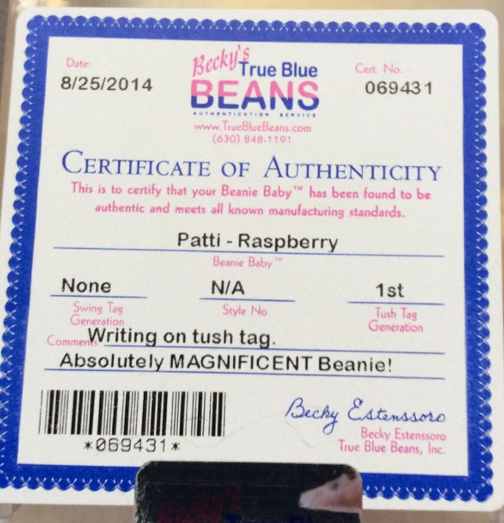 Patty Raspberry Color  plush collectible - Main Image 2