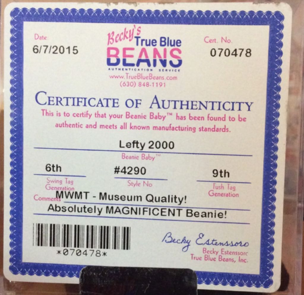 Lefty 2000  plush collectible - Main Image 2