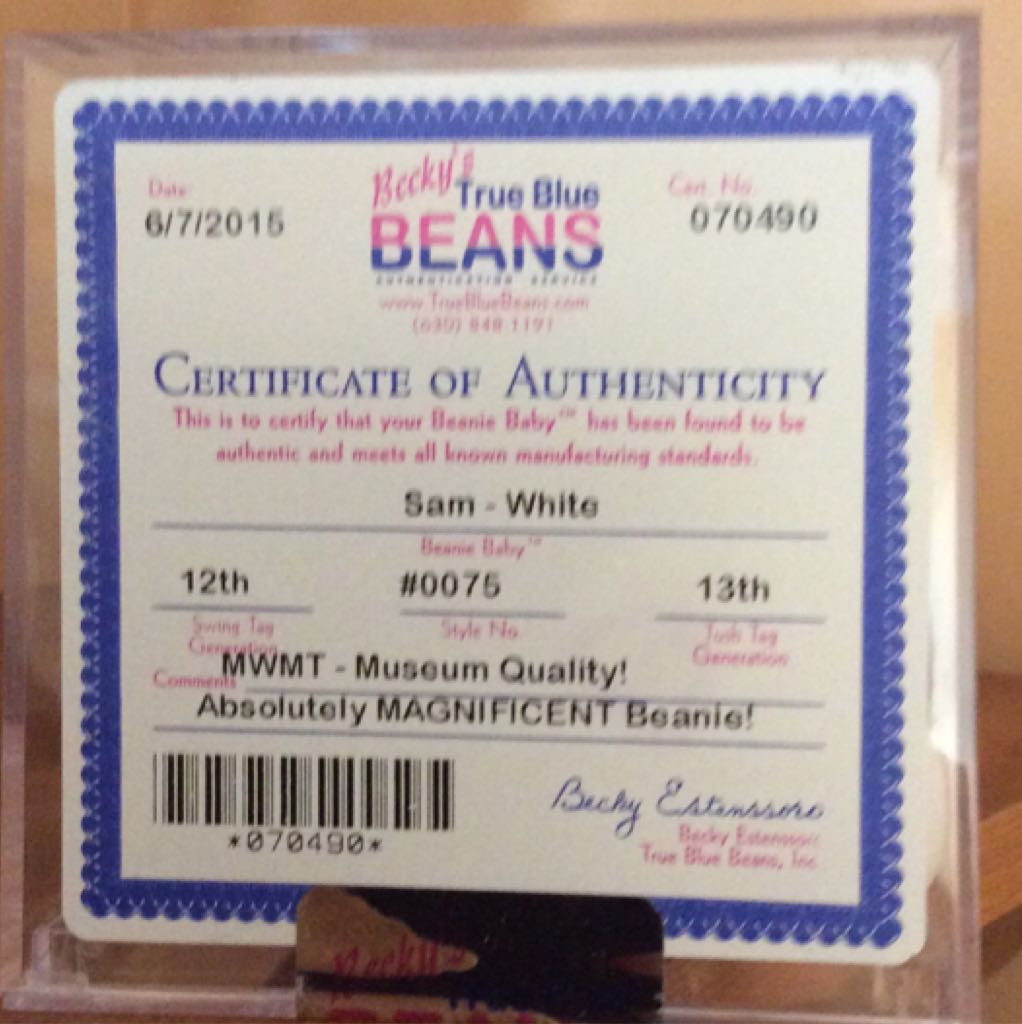 Sam, White  plush collectible - Main Image 2