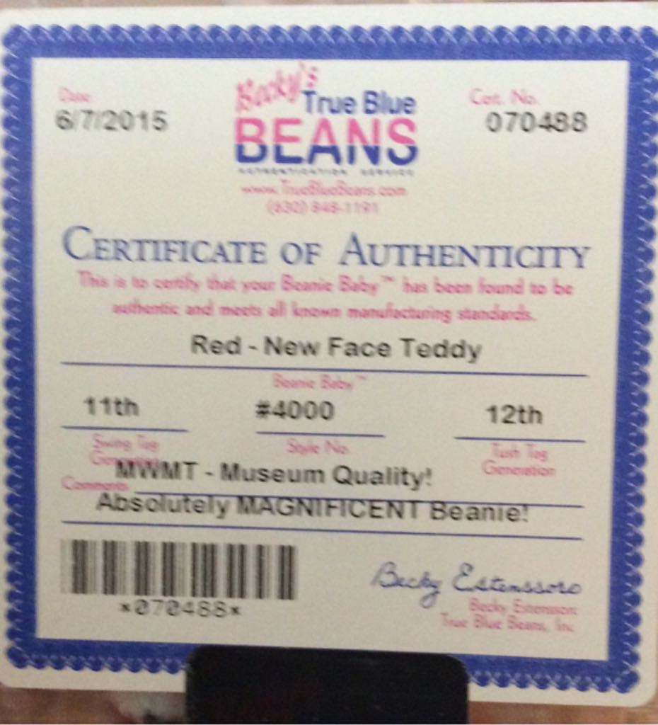 Red, White And Blue Bear  plush collectible - Main Image 2