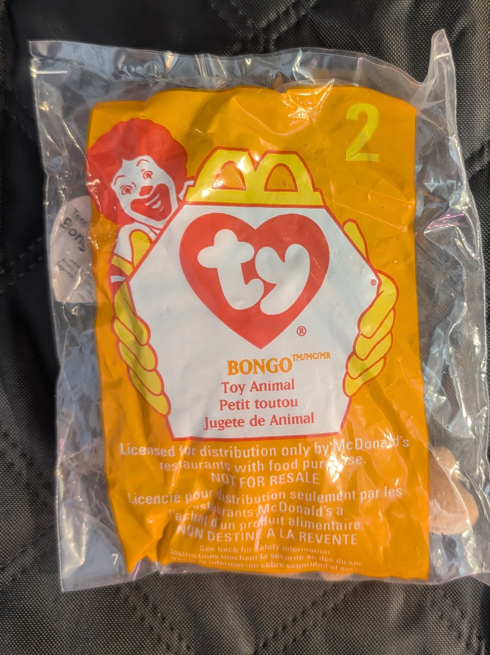 1998 McDonald’s #2 Bongo  plush collectible - Main Image 3