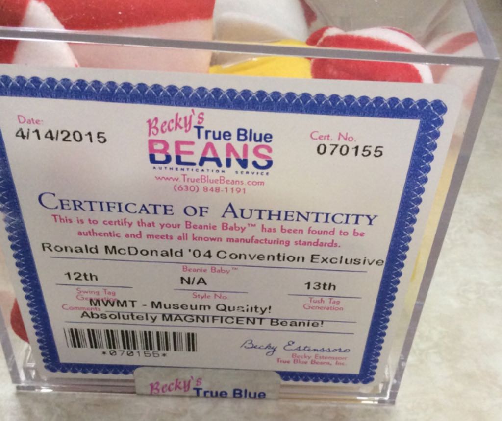 Ronald McDonald   plush collectible - Main Image 2