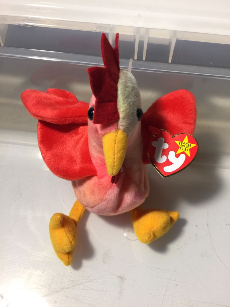 Strut The Rooster (Bird) (Teenie Beanie)  plush collectible - Main Image 2