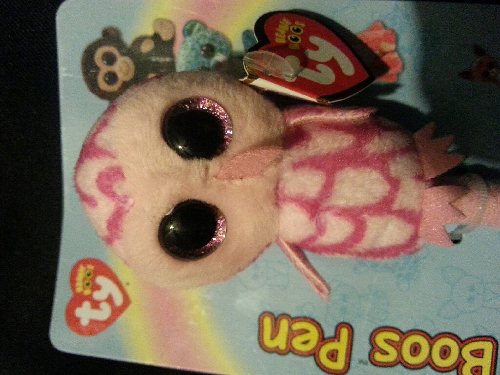 School Supplies - Pinky the owl Beanie Boos Pen  plush collectible - Main Image 2
