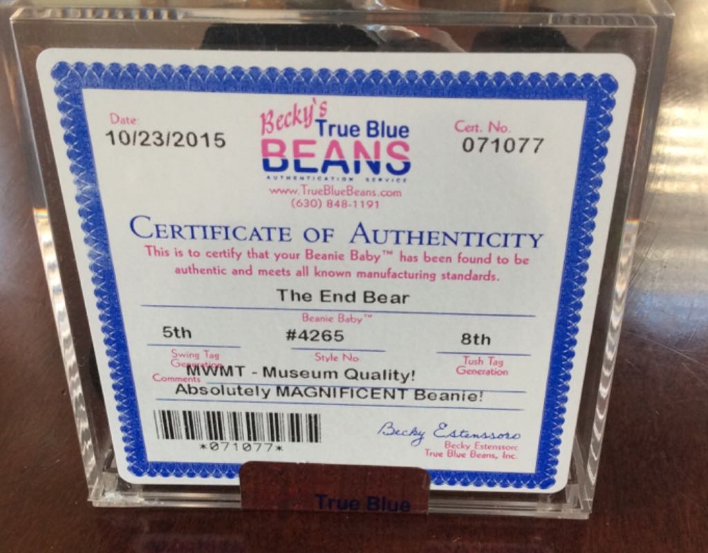 The End Bear  plush collectible - Main Image 2