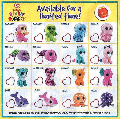 2014 McDonald’s Magic Teenie Beanie Boo Blue  plush collectible - Main Image 2