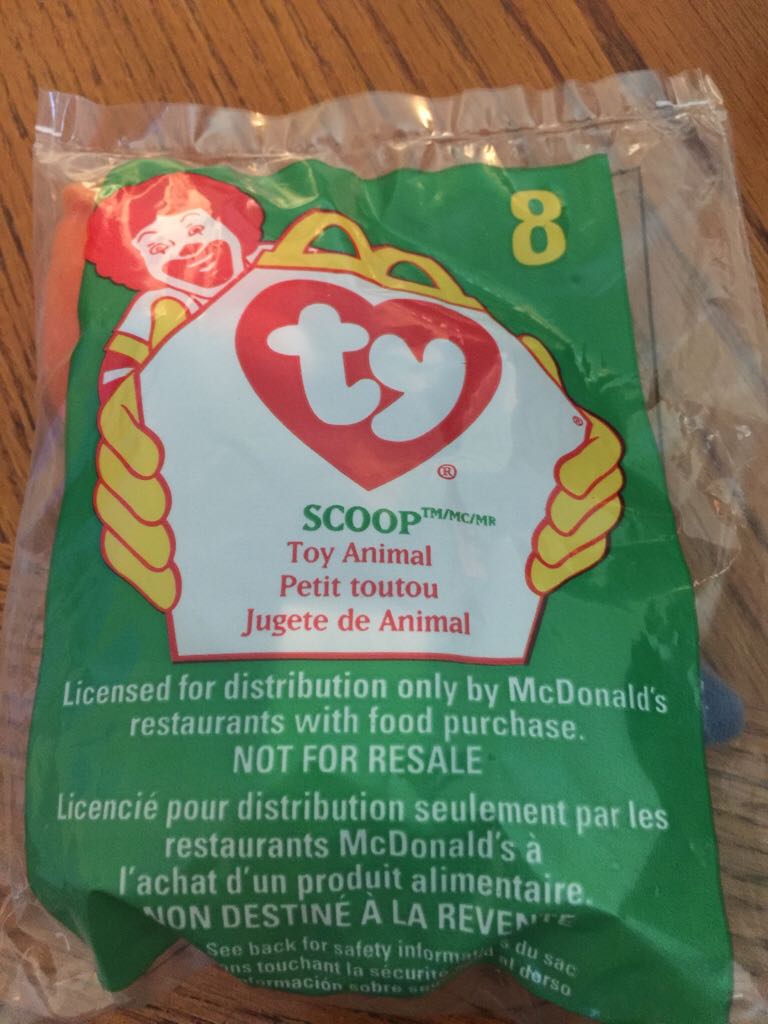 1998 McDonald’s #8 Scoop  plush collectible - Main Image 2