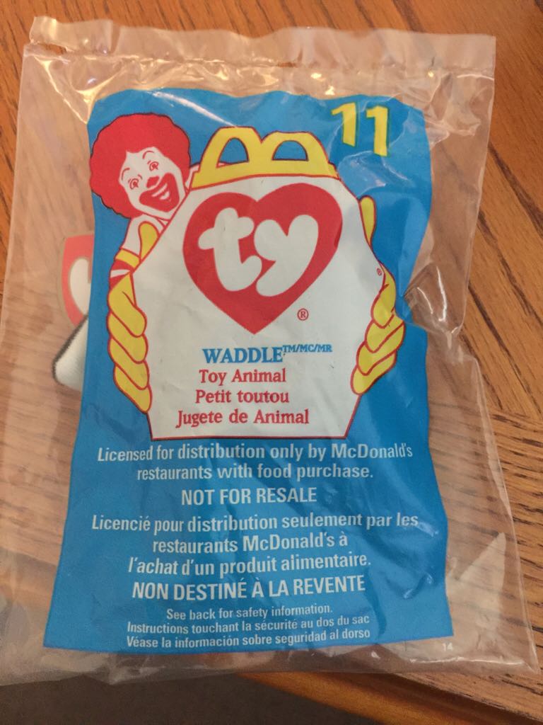 1998 McDonald’s Waddle  plush collectible - Main Image 2