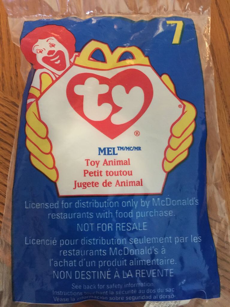 1998 McDonald’s Mel  plush collectible - Main Image 2