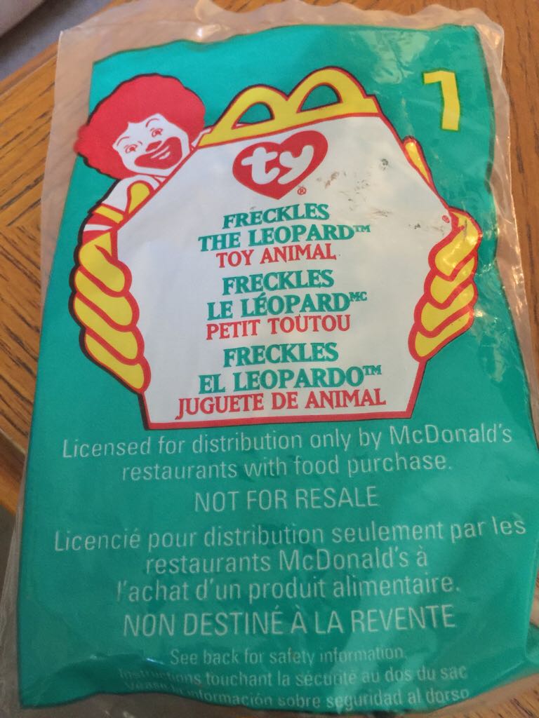 1999 McDonald’s Freckles The Leopard  (United States) plush collectible - Main Image 2