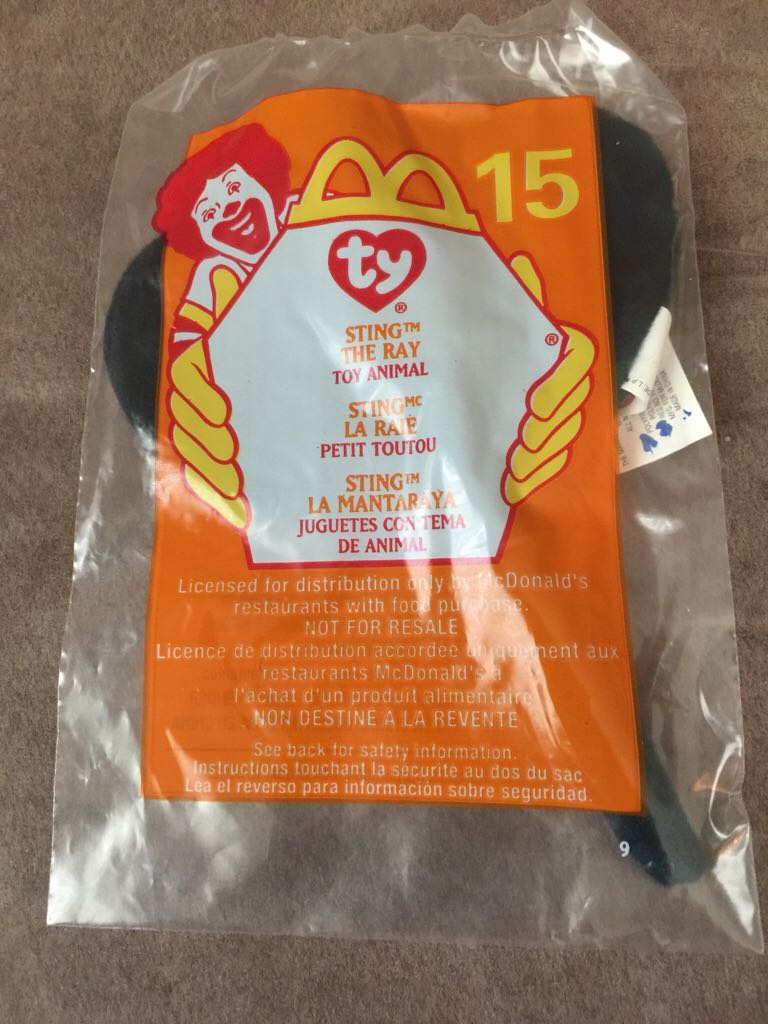 2000 McDonald’s Sting The Ray  plush collectible - Main Image 2
