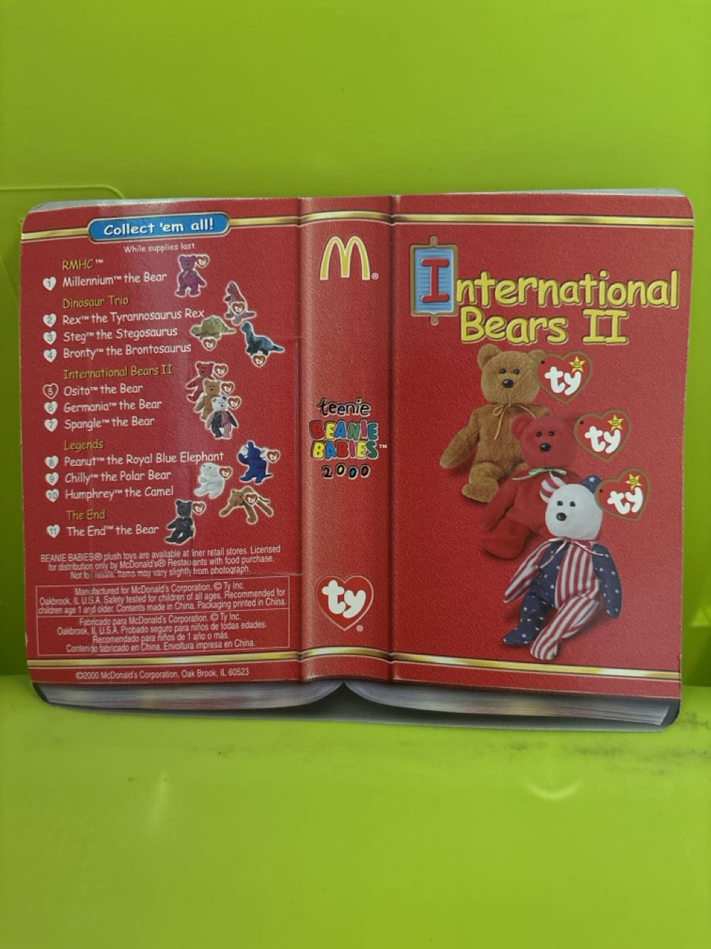 Osito the Bear (2000 McDonald’s Teenie #5)  plush collectible - Main Image 2