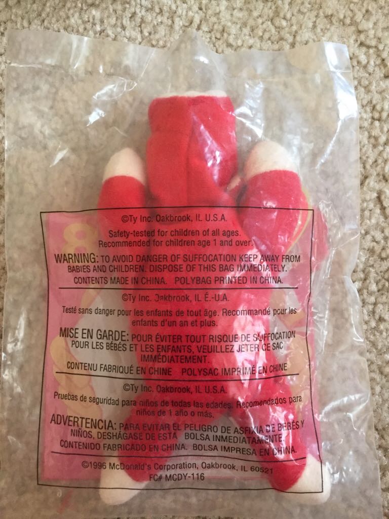 1996 McDonald’s #8 Snort  plush collectible - Main Image 2