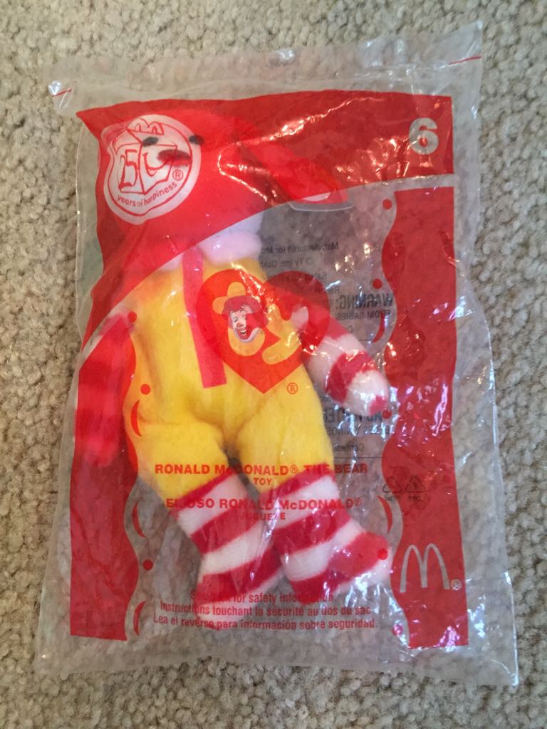 Ronald Mcdonald The Bear #6 (2004 McDonald’s Teenie)  plush collectible - Main Image 2