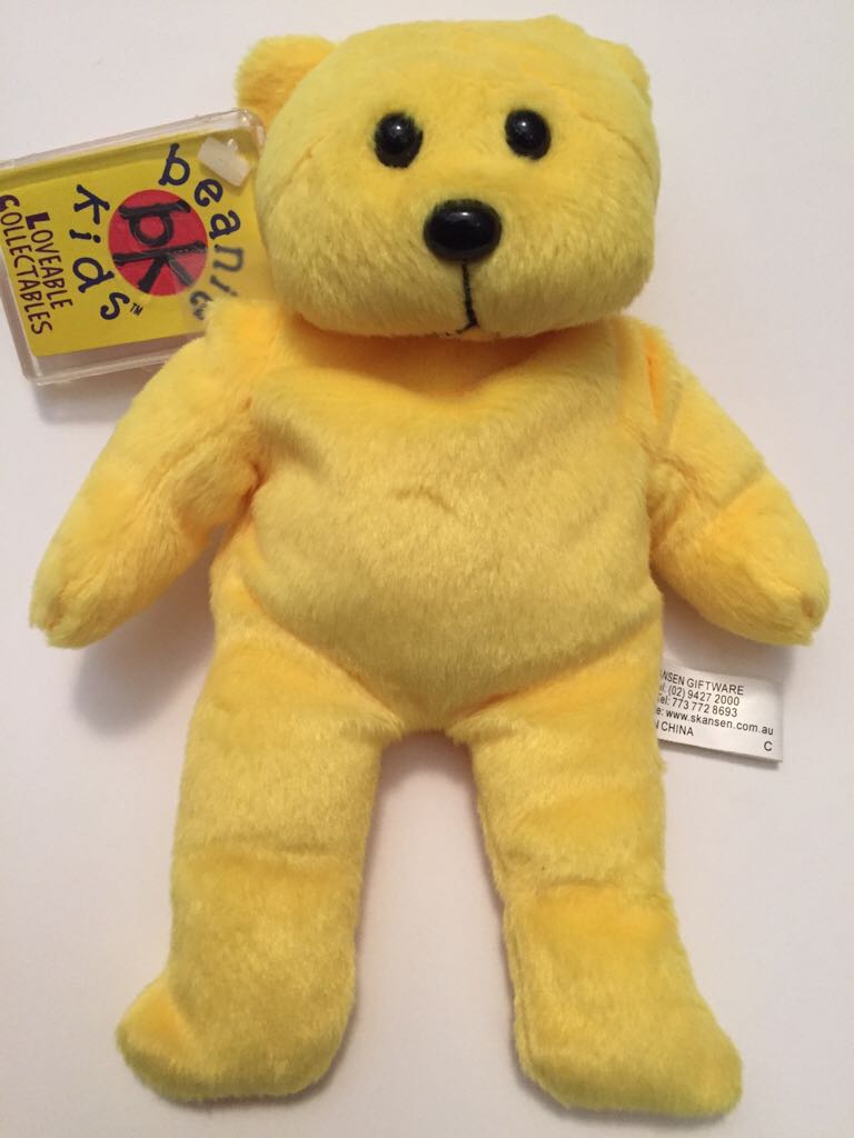 Fizz The Flouro Yellow Bear (Australia) plush collectible - Main Image 1