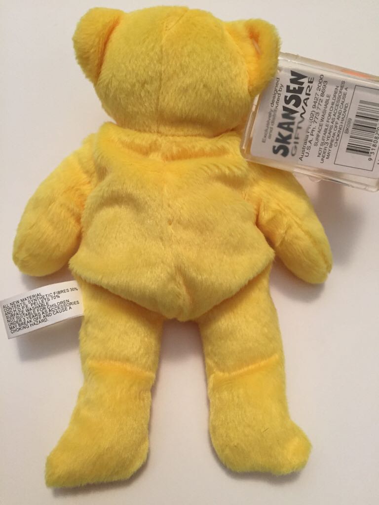Fizz The Flouro Yellow Bear (Australia) plush collectible - Main Image 2