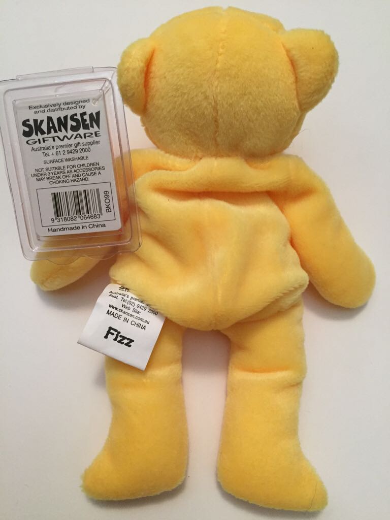 Fizz The Fluoro Yellow Bear 2  (Australia) plush collectible - Main Image 2