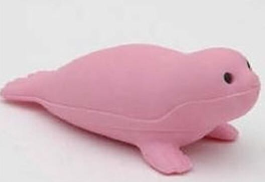 Eraserz Seamore the Seal Pink  plush collectible - Main Image 2