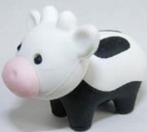 Eraserz Daisy the cow black & white  plush collectible - Main Image 2