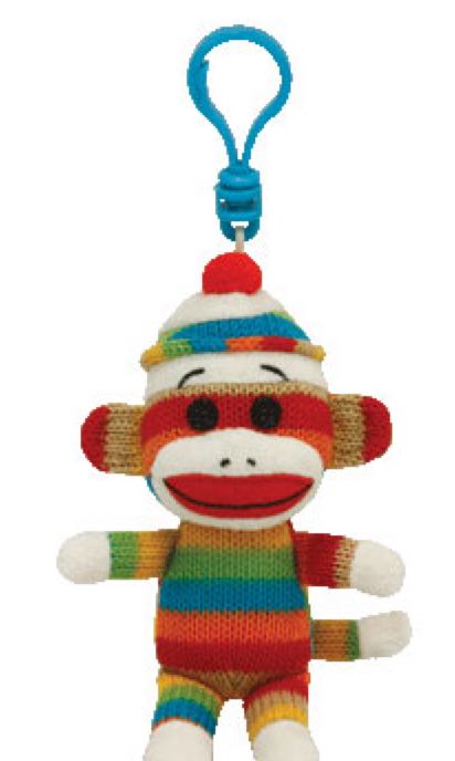 Clip Rainbow Sock Monkey 2013  plush collectible - Main Image 1