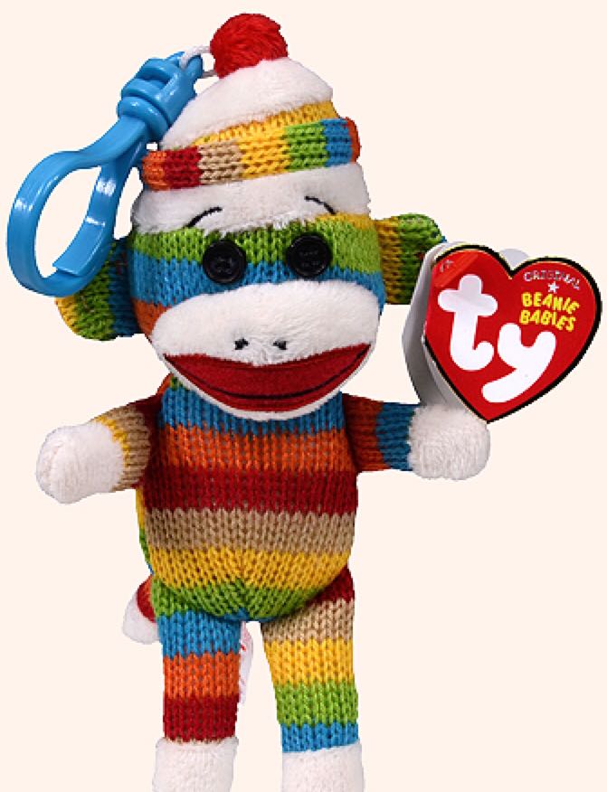Clip Rainbow Sock Monkey 2013  plush collectible - Main Image 2