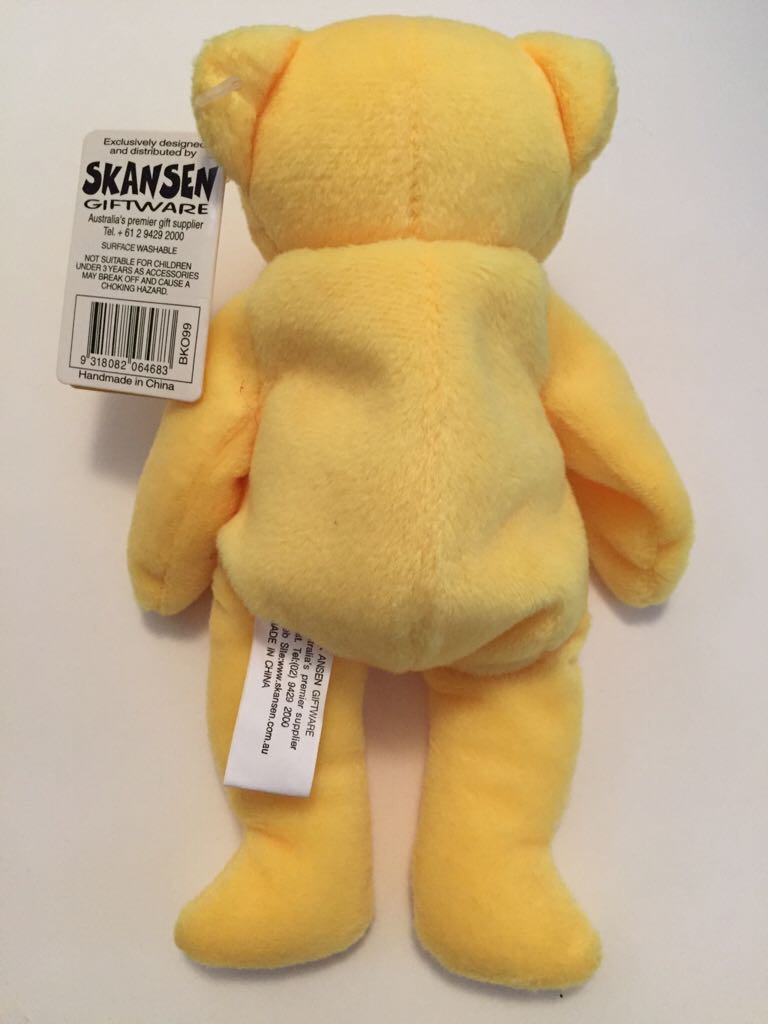 Fizz The Fluoro Yellow Bear 3  (Australia) plush collectible - Main Image 2