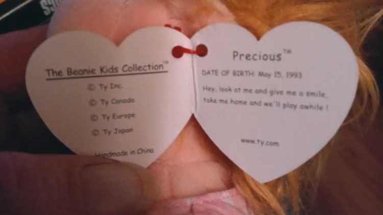 Beanie Kids - Precious  plush collectible [Barcode 008421000029] - Main Image 3