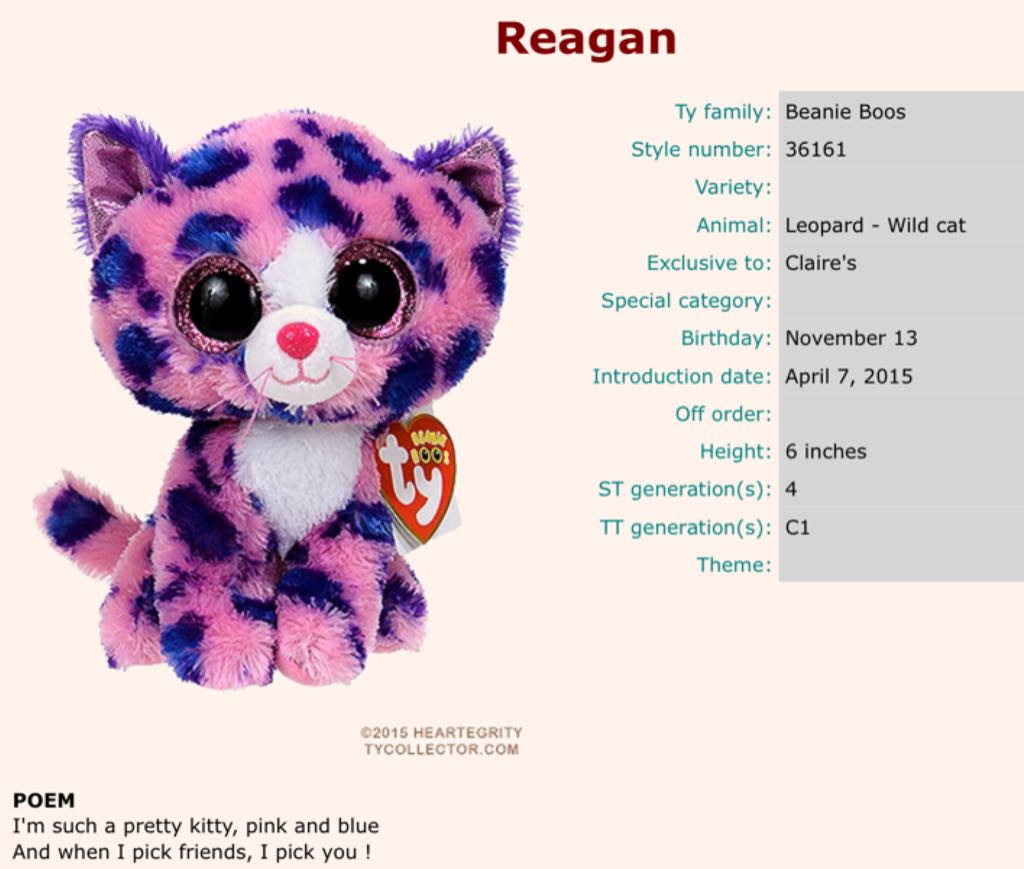 Reagan The Cat  plush collectible [Barcode 008421361618] - Main Image 2