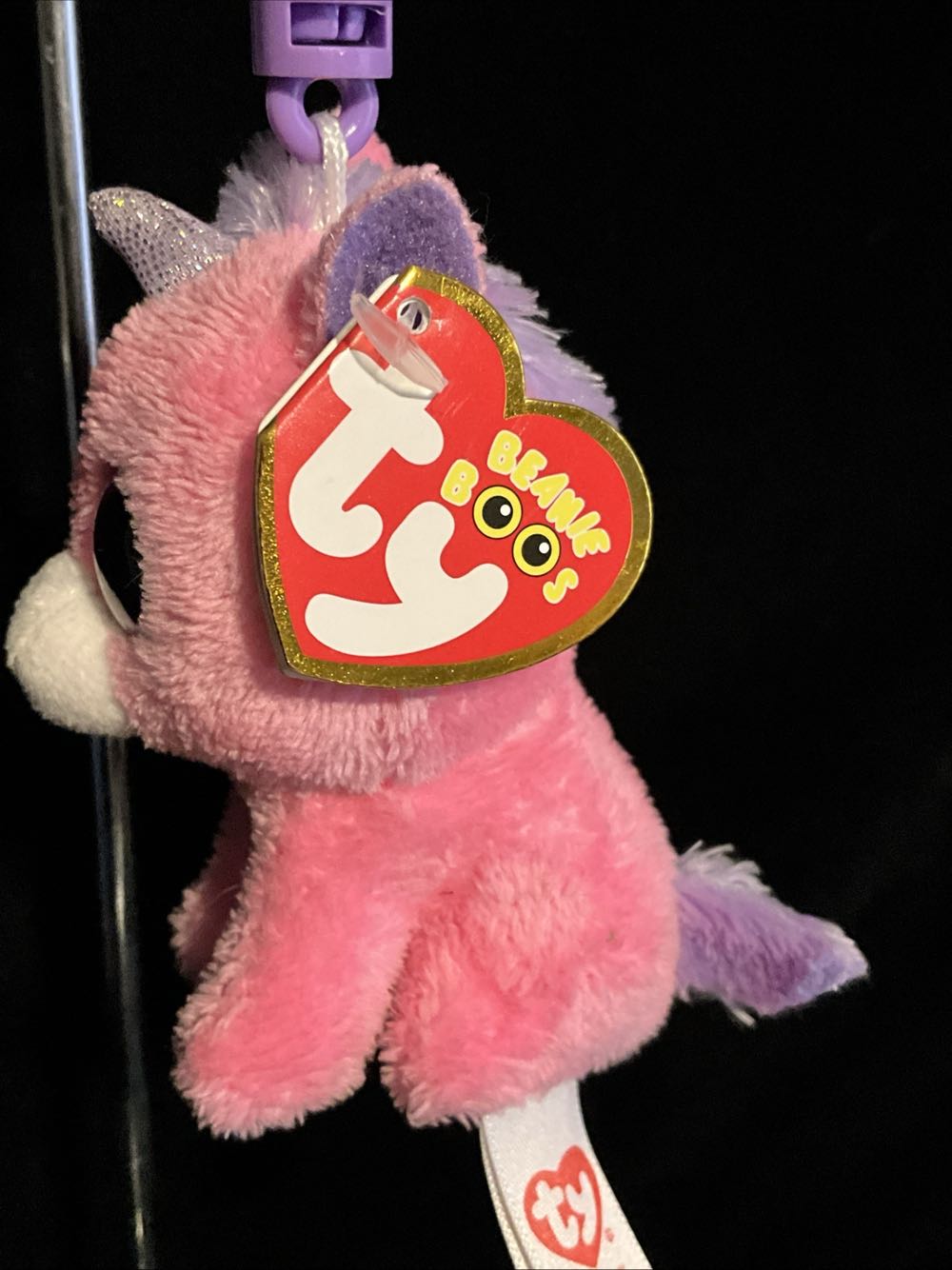 Ty BOOS Magic The Unicorn (Clip)  (United States) plush collectible [Barcode 008421365470] - Main Image 2