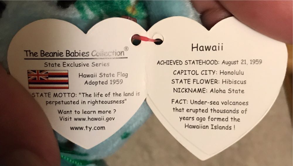 Hawaii The Bear - I ❤️  plush collectible [Barcode 008421401666] - Main Image 3