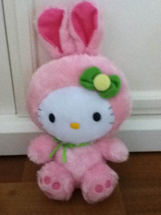 Hello Kitty - Easter Pink Bunny Suit  plush collectible [Barcode 008421409488] - Main Image 2