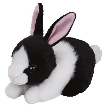 Checkers Black/White Bunny  plush collectible [Barcode 008421411429] - Main Image 2