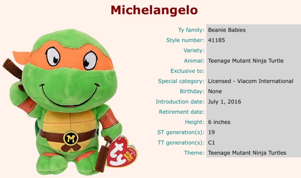 Teenage Mutant Ninja Turtles - Michelangelo  plush collectible [Barcode 008421411856] - Main Image 2