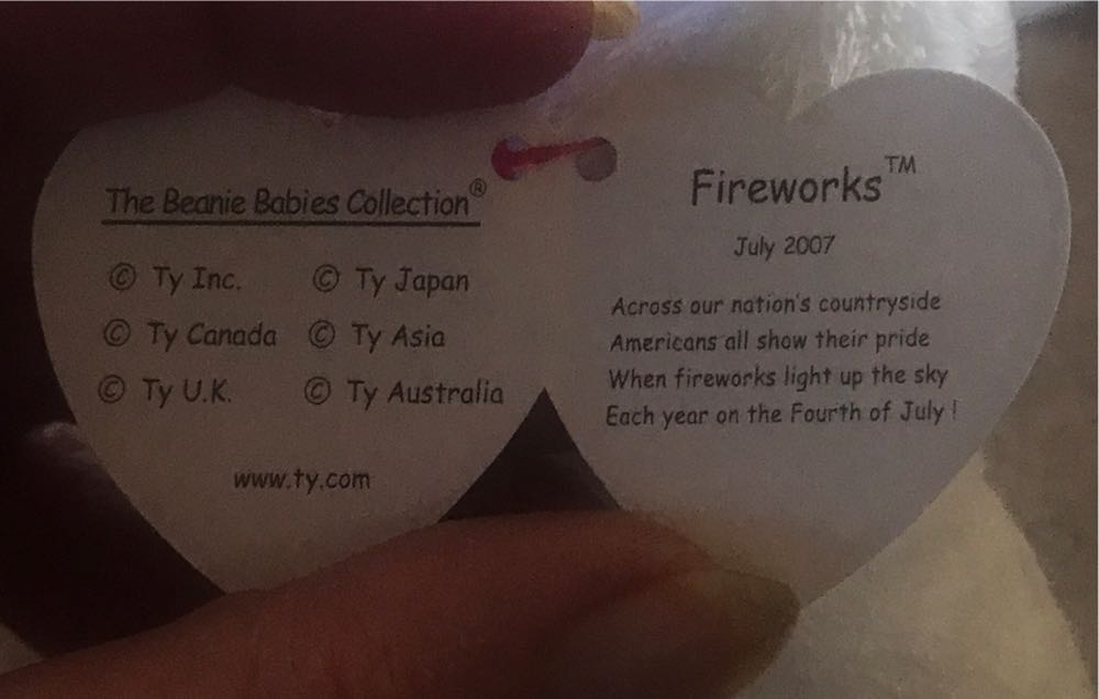 Fireworks The Dog - BBOM - Patriotic  plush collectible - Main Image 3