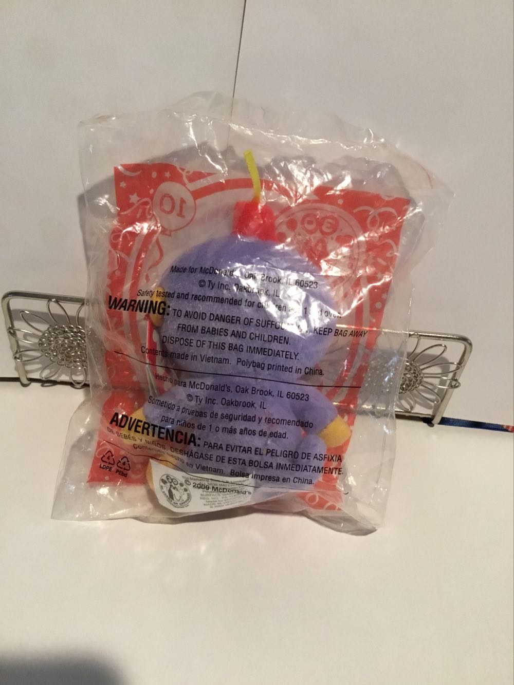 Fez The Monkey 🙉 #10 L (2009 McDonald’s Teenie)  plush collectible - Main Image 2