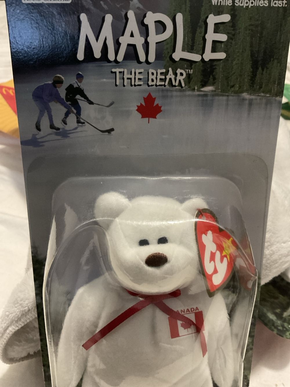 1999 McDonald’s Maple the Bear  plush collectible - Main Image 4