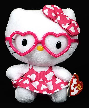 Hello Kitty Heart Shaped Glasses  plush collectible - Main Image 1