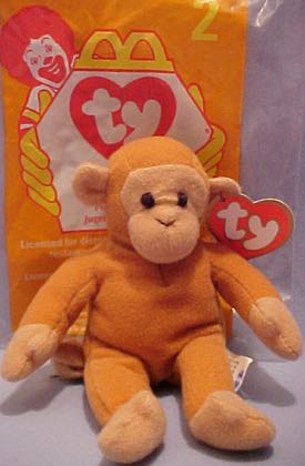 Bongo the Monkey - Teenie Beanie  plush collectible - Main Image 2